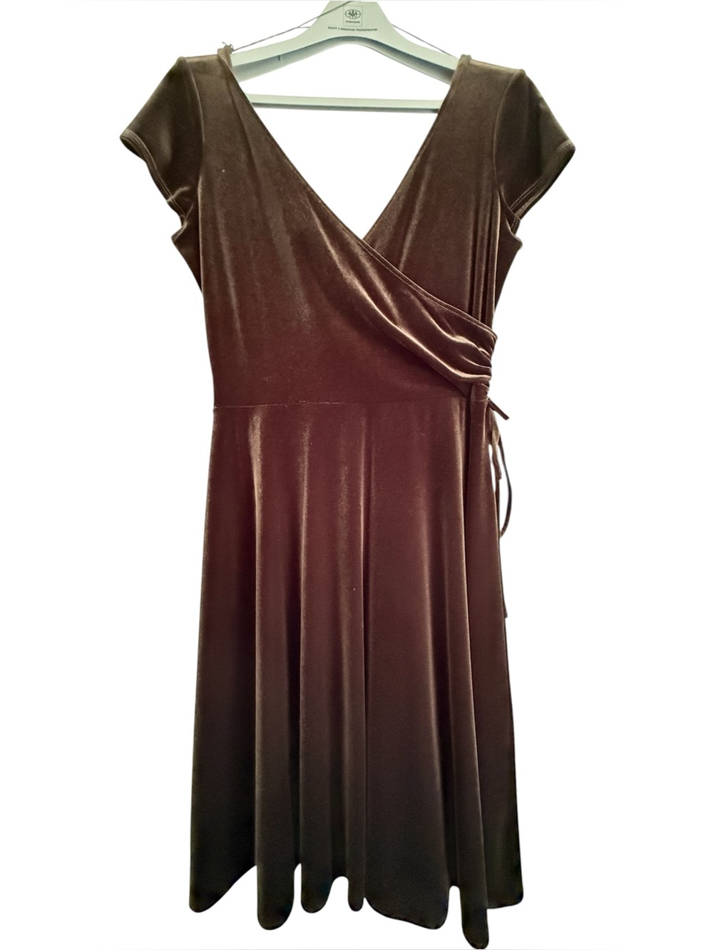Women’s LONDON STYLE Brown Velvet Dress size 10 - Picture 1 of 7